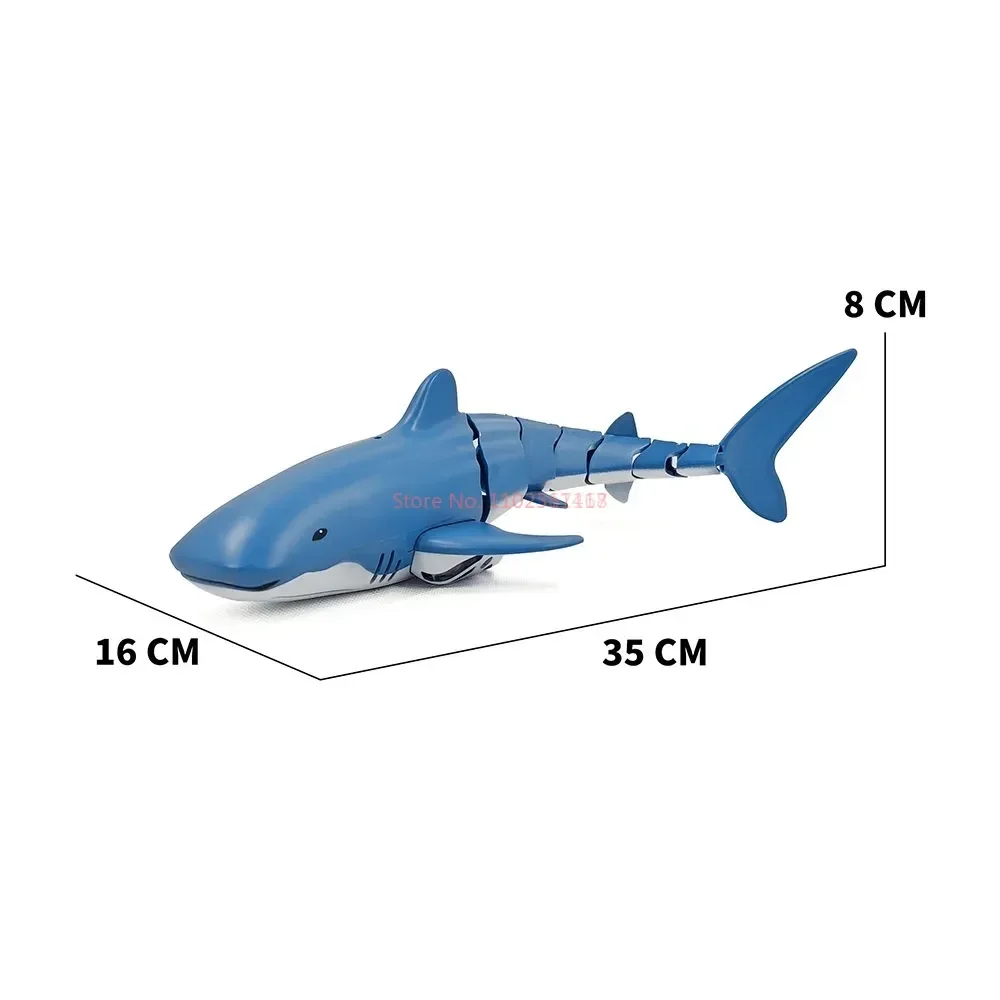 New 2.4g Remote Control Toy Water Spray Shark Underwater Swimming Pool Simulation Electric Fish Model Children Boys Water Toys