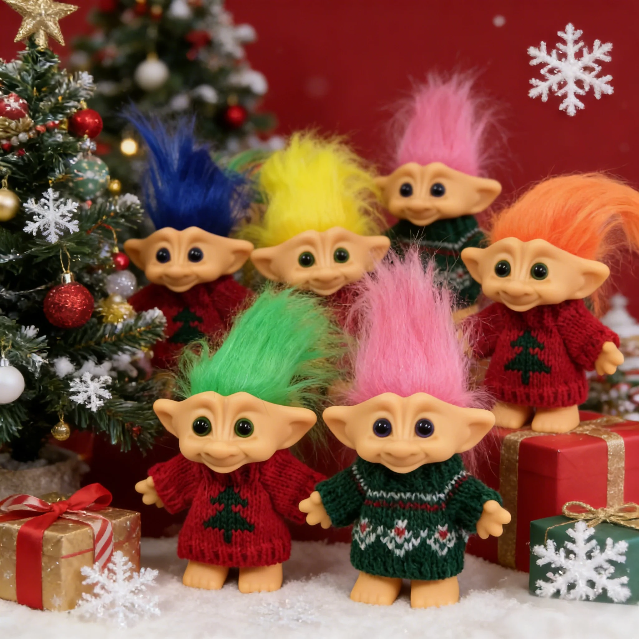 Muñecos Troll de la Suerte de 7.5 Pulgadas de Alto, Muñecos Troll Vintage Cromáticos Adorables para Colecciones, Proyectos Escolares, Manualidades y Recuerdos de Fiesta