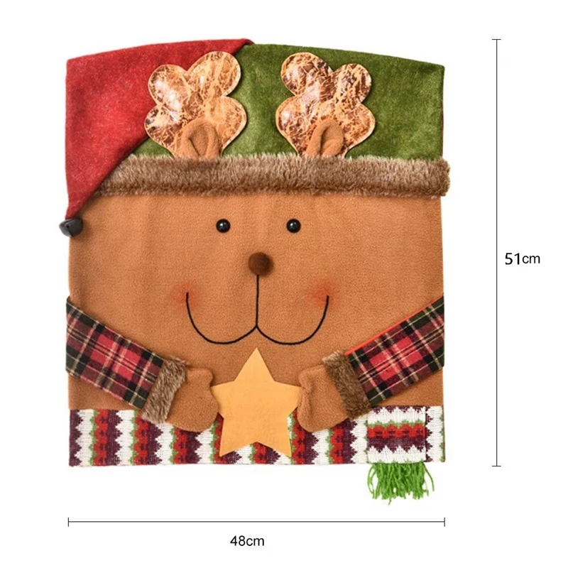 Set Kursi Dekoratif Natal ABXH, Set Bangku, Penutup Kursi Mainan Baru, Dekorasi Dekoratif, Perabot Rumah Tangga