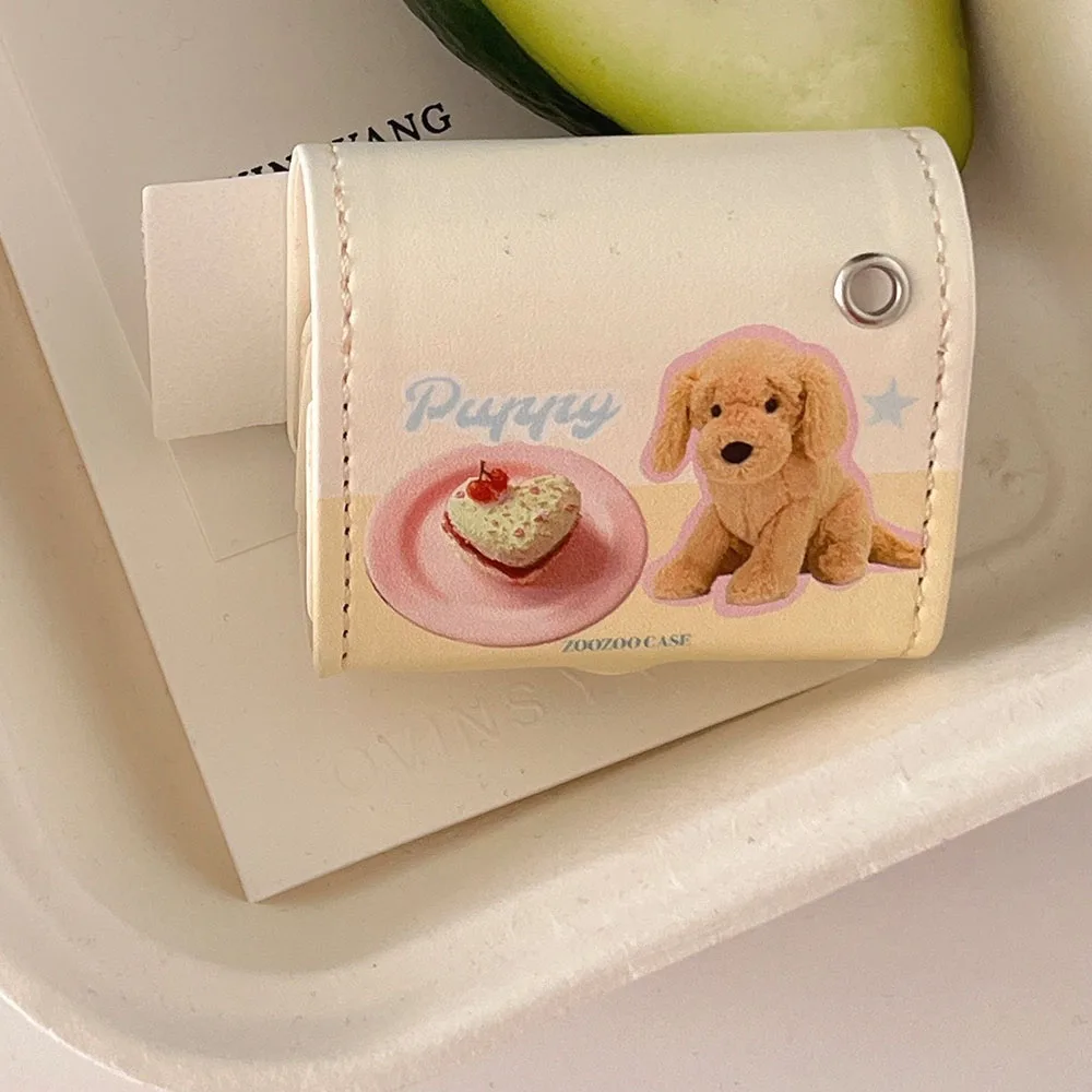 Cute Cake Dog Penguin Leather Bag For Airpods Pro 1 2 3 Protective Case Earphone Cover For Air pods Pro2 Shell Funda Accessories