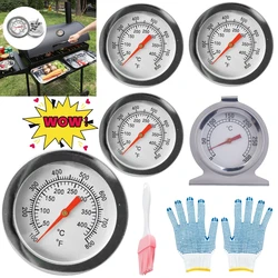 Barbecue Charcoal Grill Thermometer Pit Wood Smoker Thermometer Temperature Gauge Grill Pit Thermometer Fahrenheit/℃ Kitchen