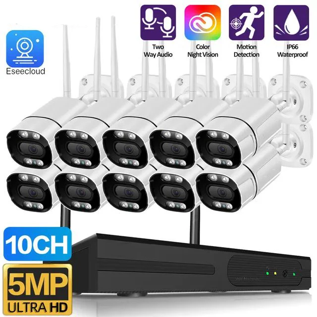 Outdoor 8ch 3MP 5MP BULLET Wireless CCTV System NVR Camera Kit Outdoor Night Vision Security IP WIFI Cctv Camera Kit