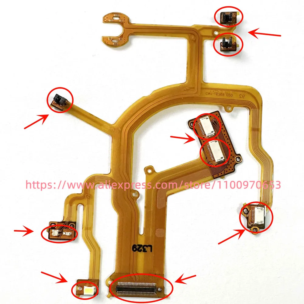 NEW Lens Back Main Flex Cable For CANON Powershot G10 G11 G12 Digital Camera Repair Part With socke With sensor