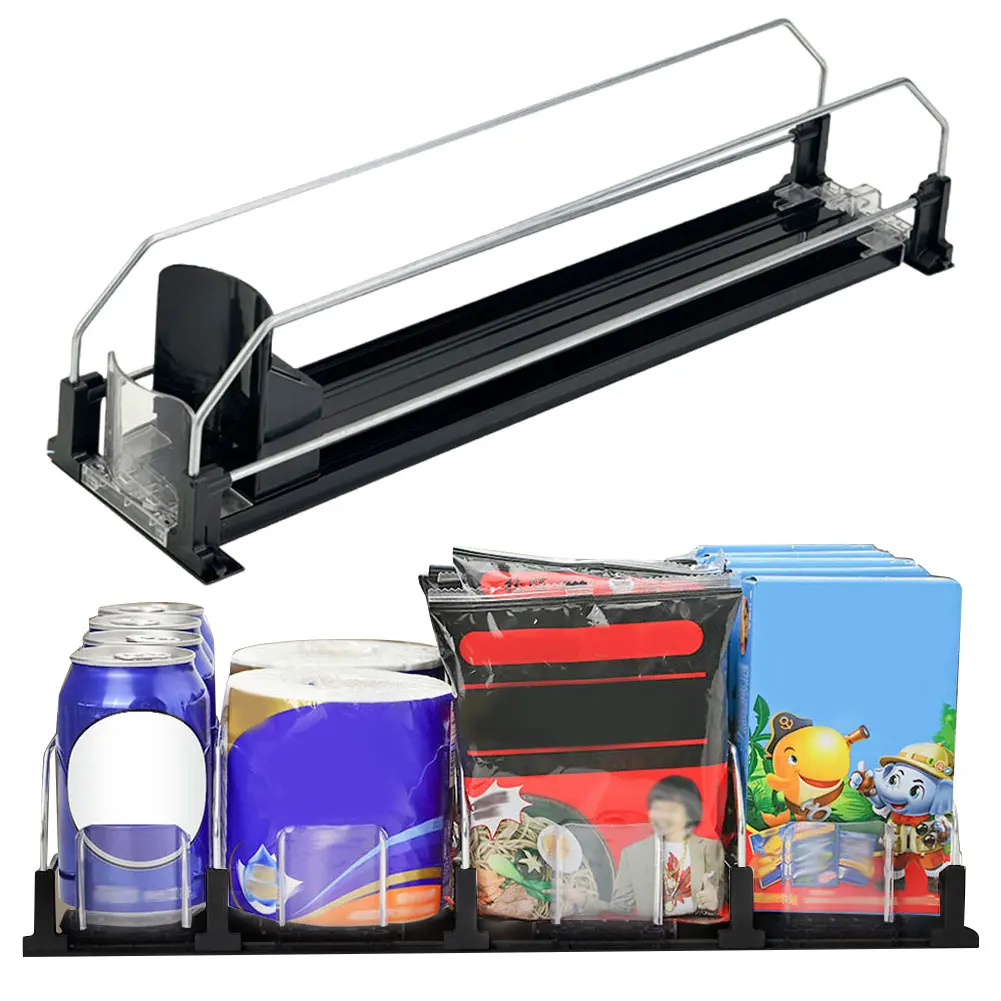 Drink Organizer Automatic Pusher Glide Drink Dispenser Self-Pushing Beer Bottle Beverage Organizer Drink Holder for Fridge