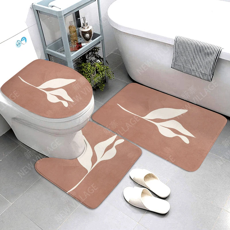 Anti-slip Bath Mat Bathroom Small Rug Shower Mat Decorative Absorbent Foot Mat Entrance Bathtub toilet rug Morandi Nordic Modern