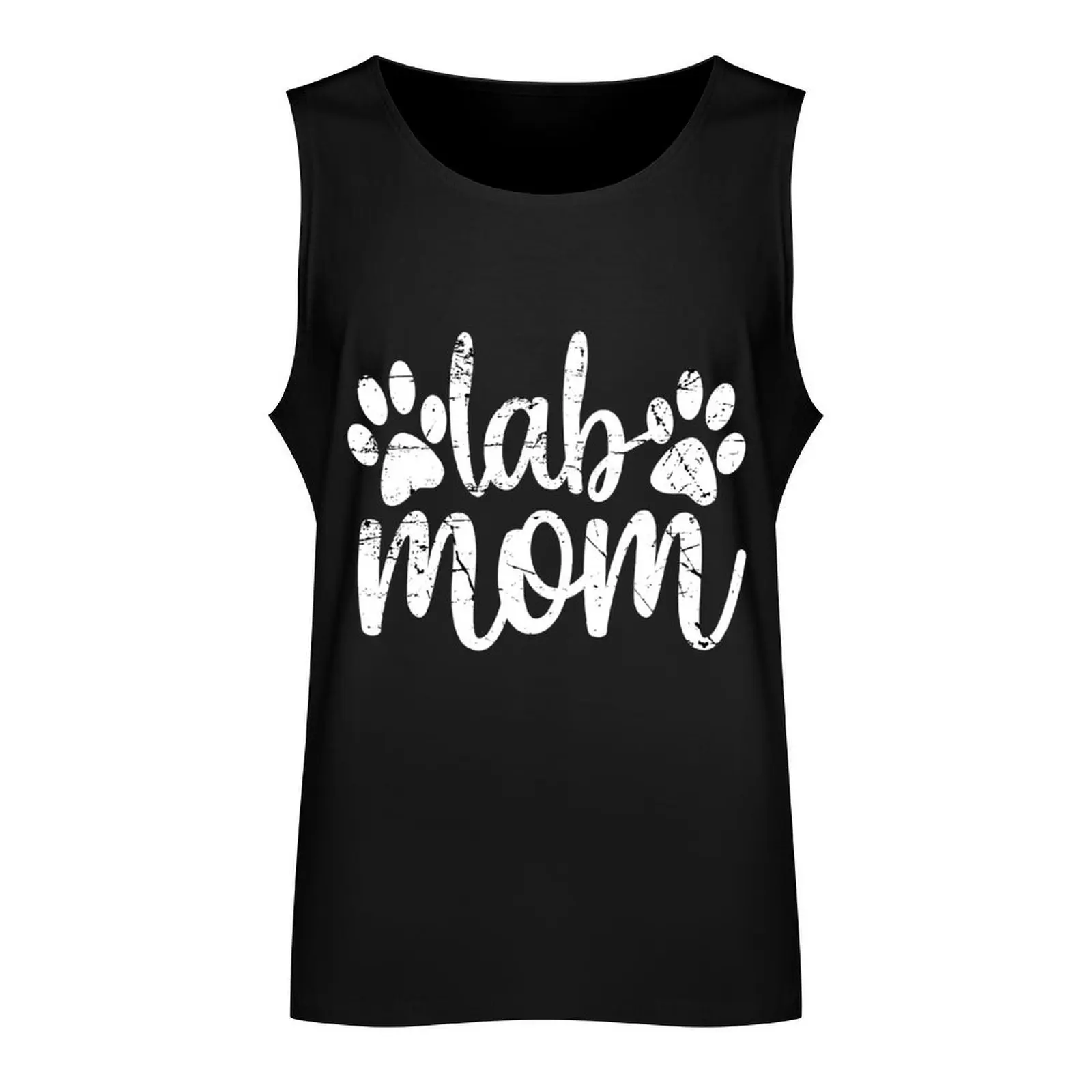 Black Lab - Lab Mom Fitted V-Neck Tank Top Men's sleeveless gym shirts anime t-shirts vest for men gym t shirt men