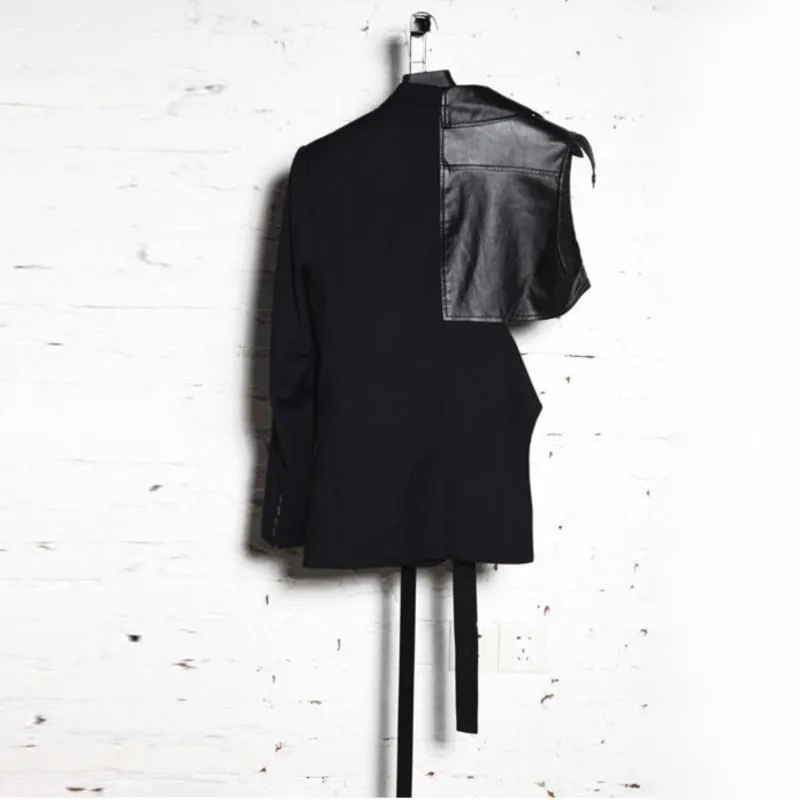 HKSH Spring Autumn New Men Tide Dark Original Fashion Patchwork Blazer European American Slim Stage Waste Land Y2K Coats HK25977