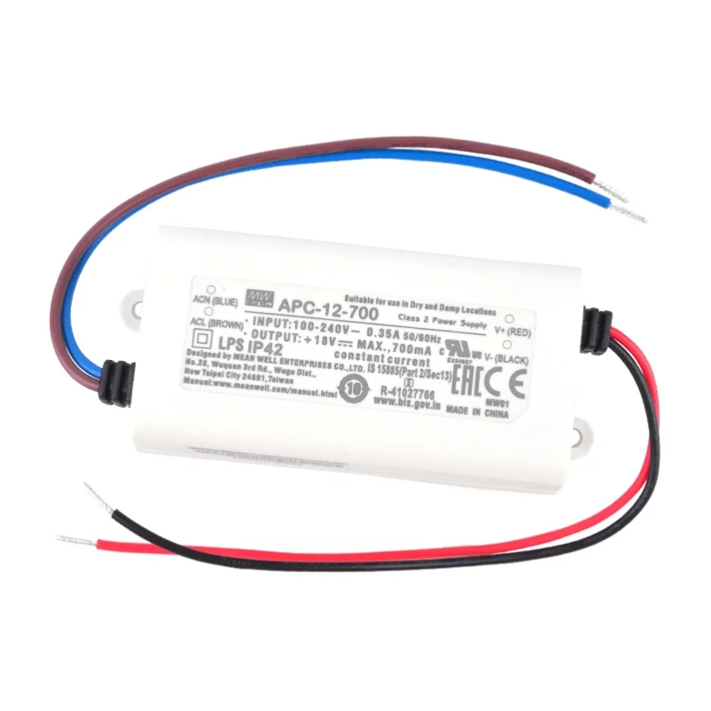 Original Mean Well APC-12-700 meanwell 700mA Constant Current 12W Single Output LED Switching Power Supply