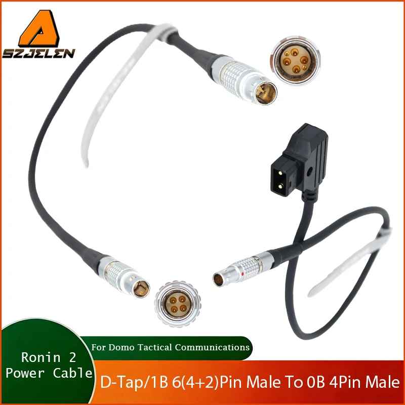 New Arriving D-tap/Ronin 2 Power Cable 6Pin(4+2) Male to 0B 4Pin Power Cable For Domo Tactical Communications