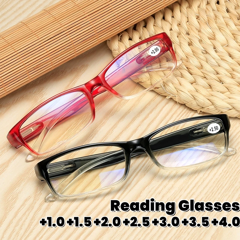 

High-definition Elderly Square Presbyopia Glasses Comfortable Gradient Frame Glasses Portable Small Frame Reading Glasses