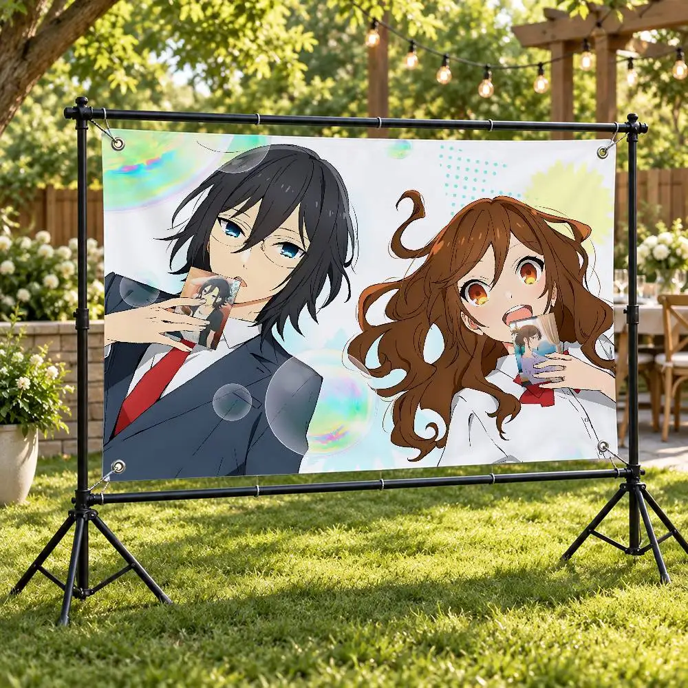 Manga Hori san to Miyamura kun Aesthetic Wall Tapestry Flag Printed Wall Hanging Living Room Party Outdoor Decor