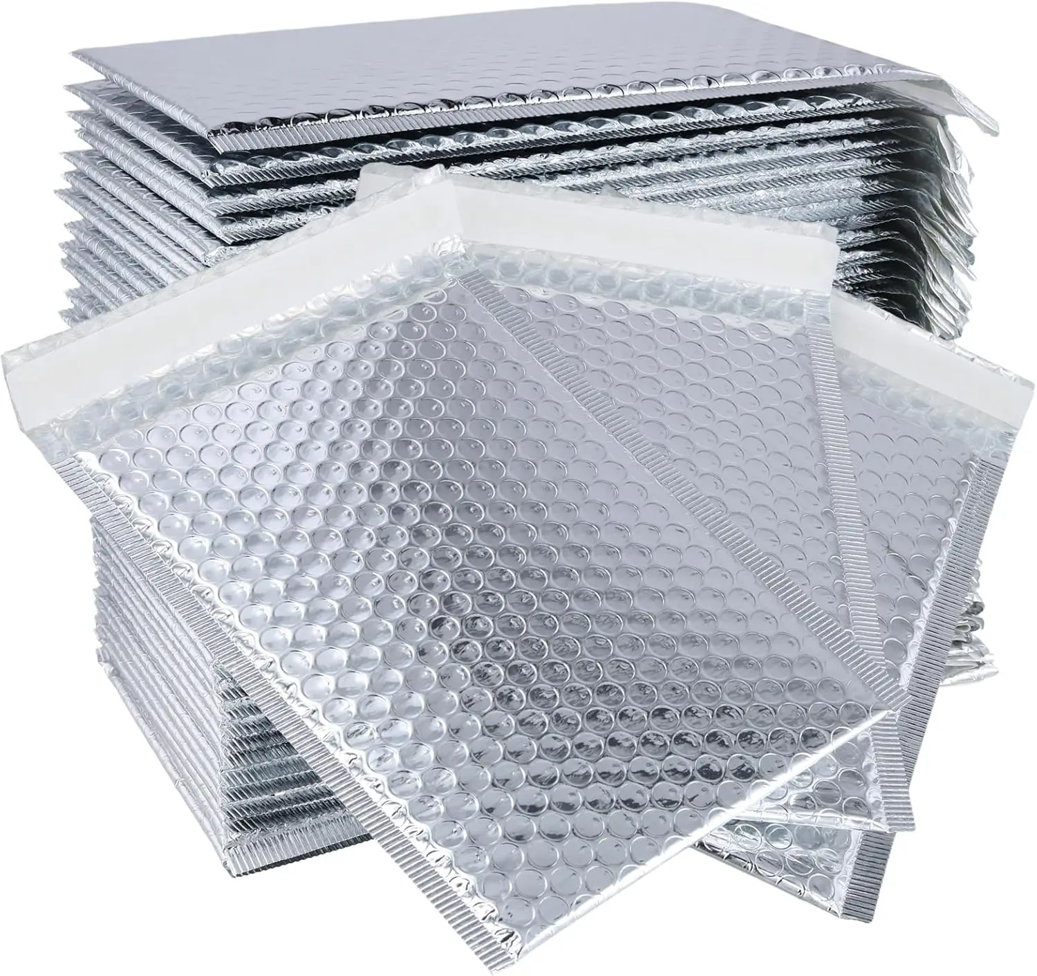 Laser Silver 50Pcs Delivery Package Packaging Holographic Mailer Packing Bag Laser Pink Shipping Bags Bubble Envelope