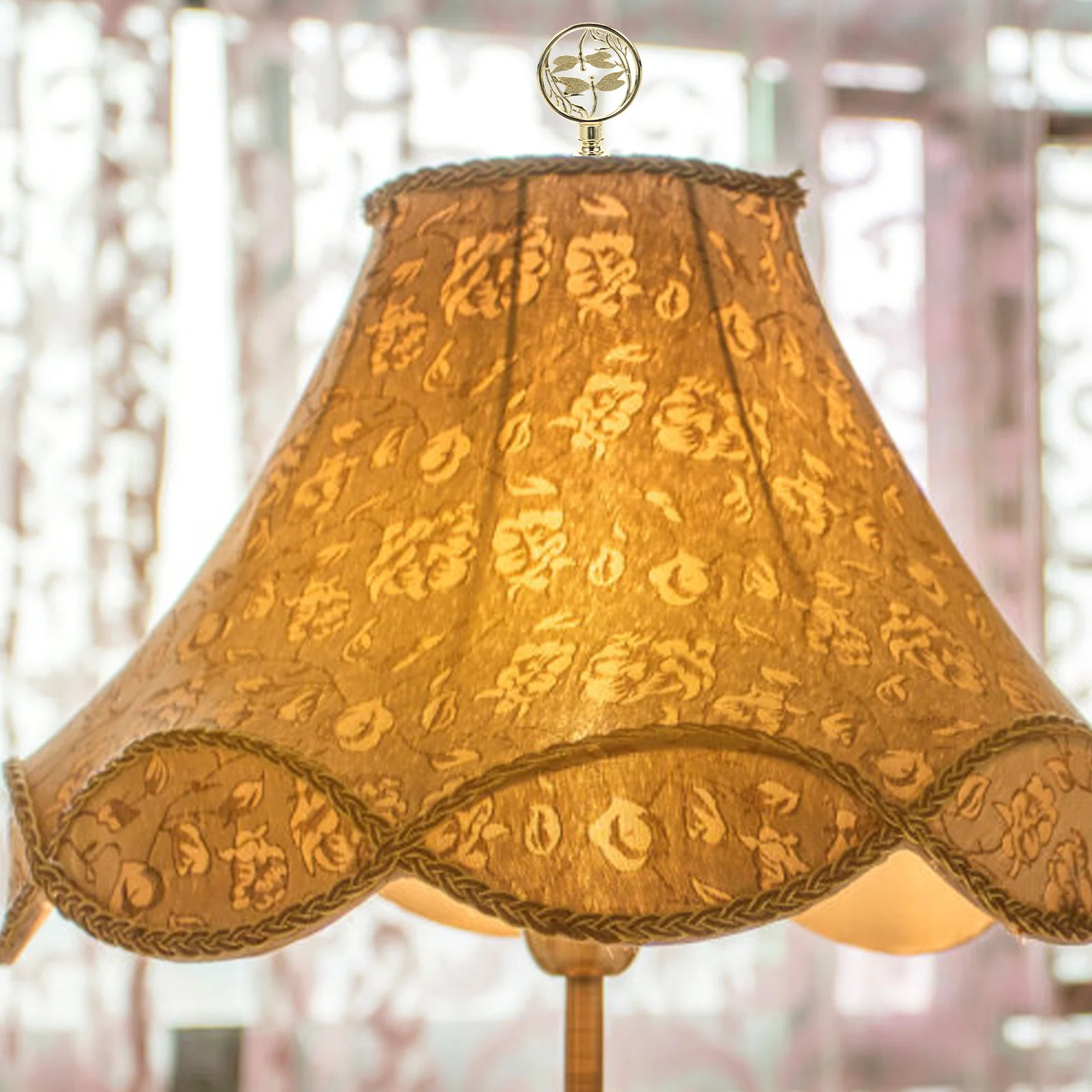 

Lamp Shade Decorative Light Knob Decoration Wood Finials Caps Aluminum Alloy Screw Topper
