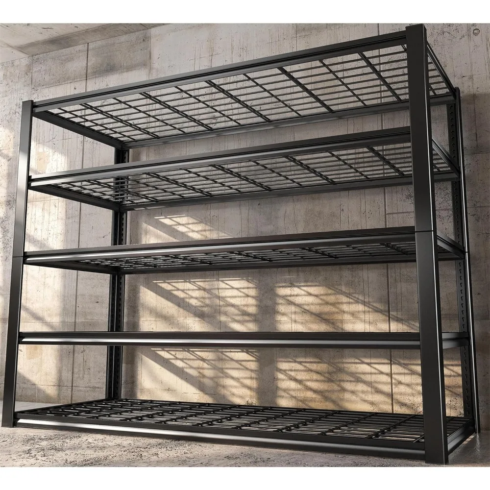 3000LBS Garage Shelving Heavy Duty 48.2''W Storage Shelves 72''H Adjustable 5 Tier Metal Shelves for Storage Rack