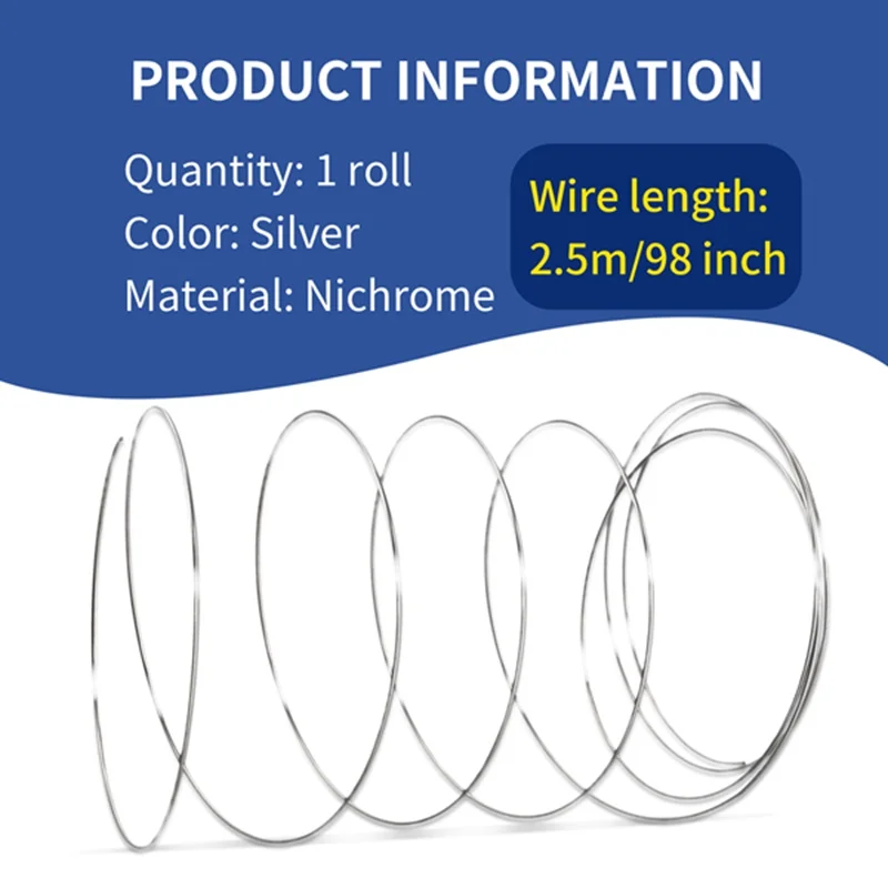APPLIA-Nichrome 80 1.2Mm 16 Calibre AWG Aquecedor Fio Elementos de aquecimento 8 pés de comprimento