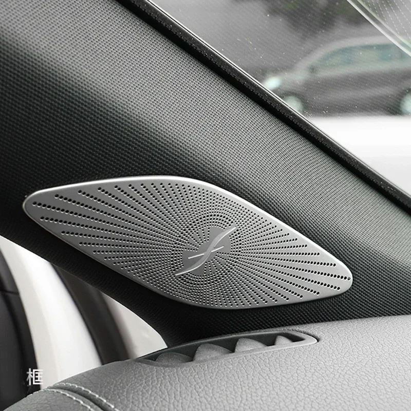 Car styling Audio Speaker Auto Door Loudspeaker decoration Covers Stickers for Mercedes Benz A Class W177 Interior Accessories