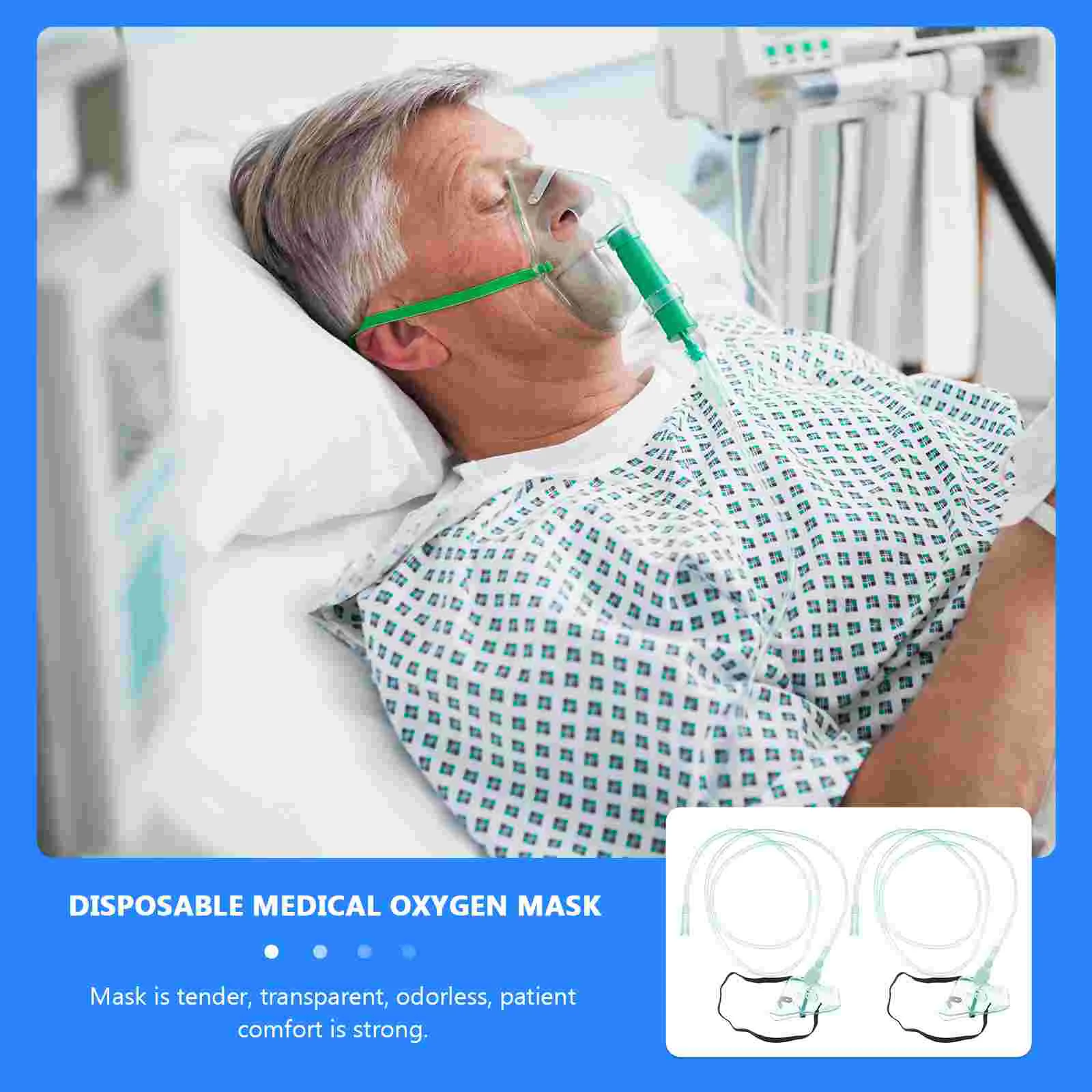 2 Pcs Oxygen Cylinder Disposable Medical Infusion Elder Silica Gel Decoration For Emergency