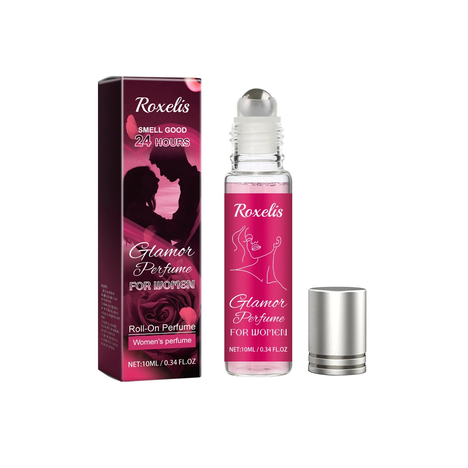 Pheromon-Roller-Rosenparfüm für Frauen, Glamour, Dating, langanhaltender Duft, Duft, nicht stimulierend, erfrischendes, tragbares Parfüm