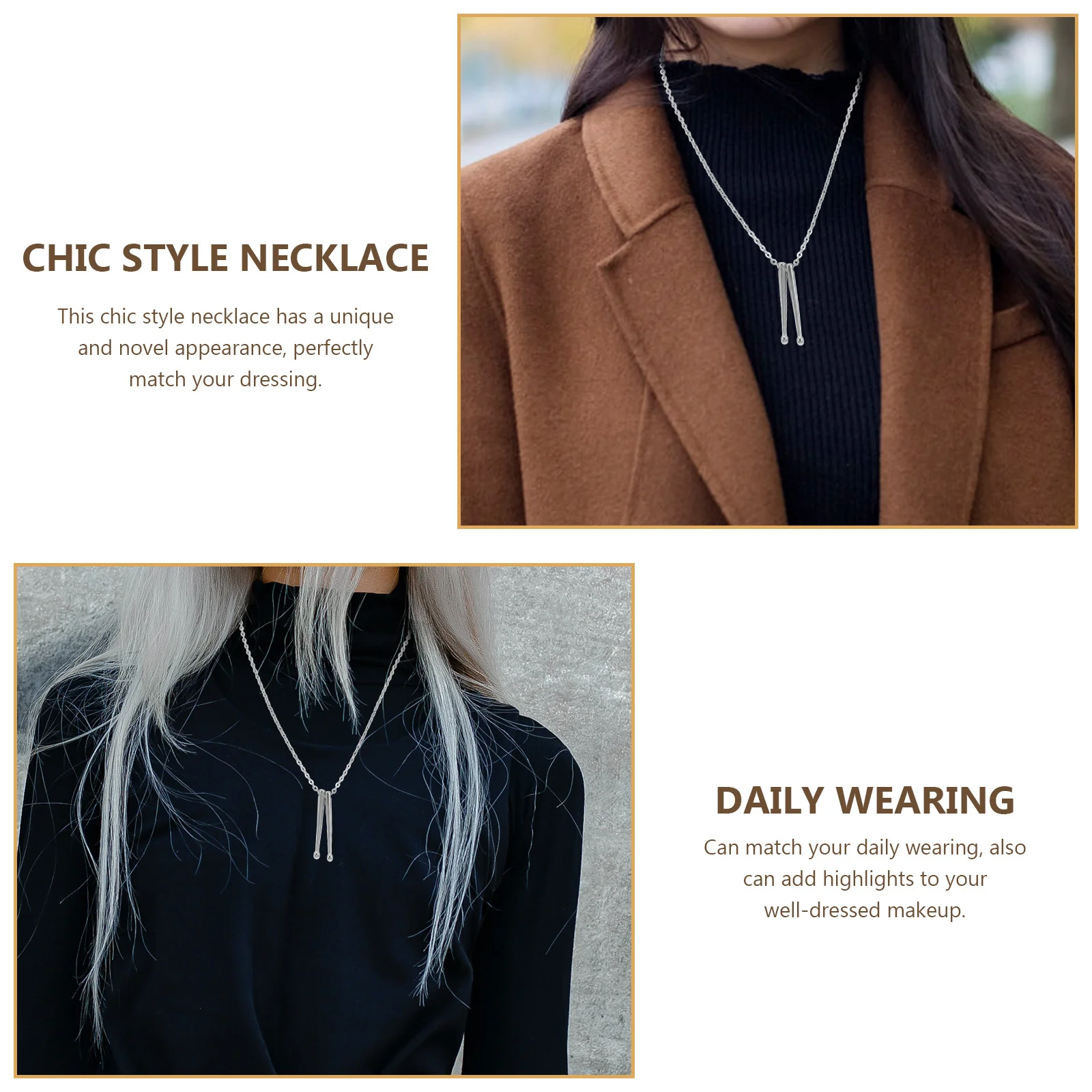 قلادة عصا الطبل الهيب هوب متينة وآمنة للاستخدام قلادة ذات مظهر فريد لعشاق الموسيقى وعشاق الموضة #2