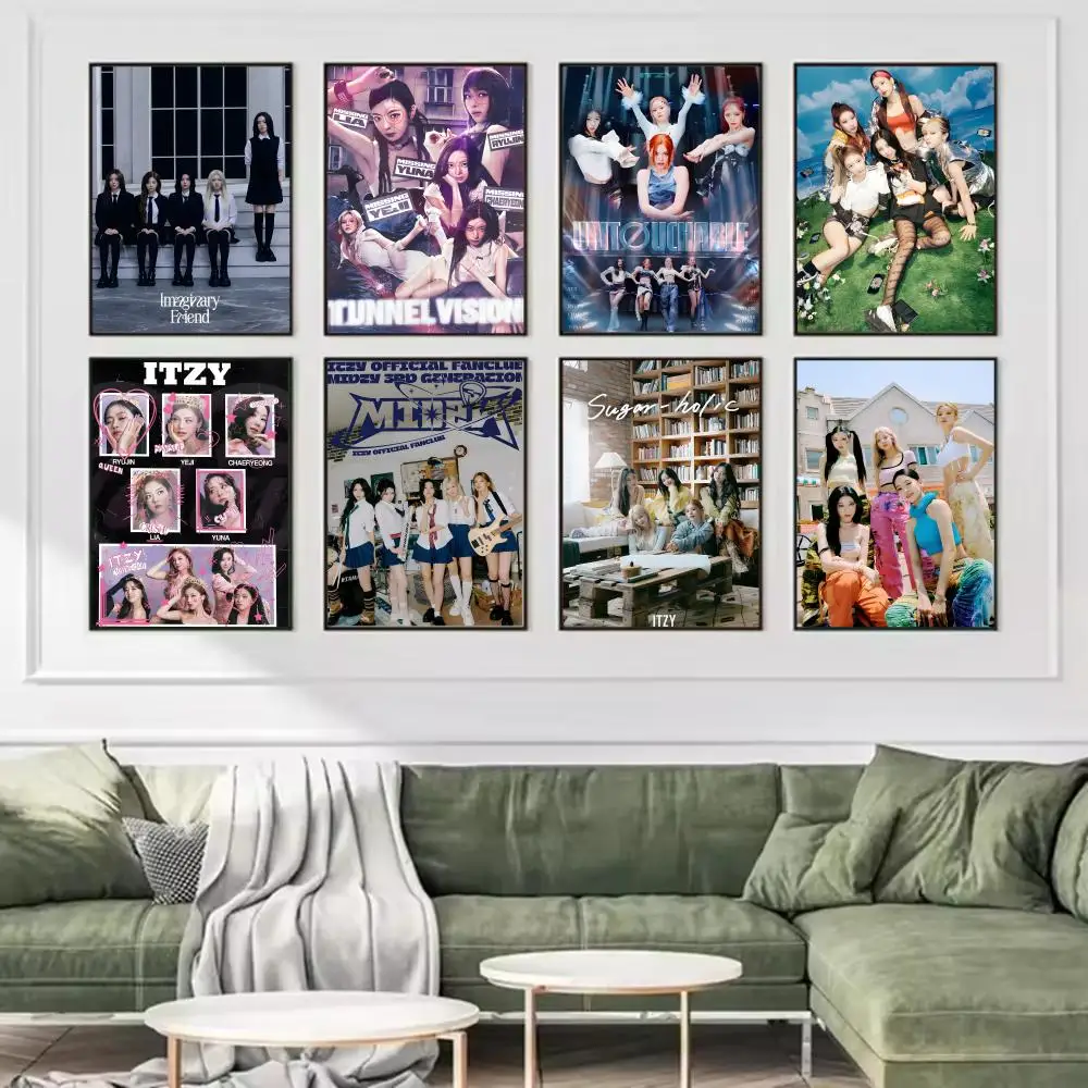 Koera Kpop Band I-itzy Poster Trendy And Easy-to-Apply Wall Art Stickers For Home Decor And Dorm Room Walls - view 2