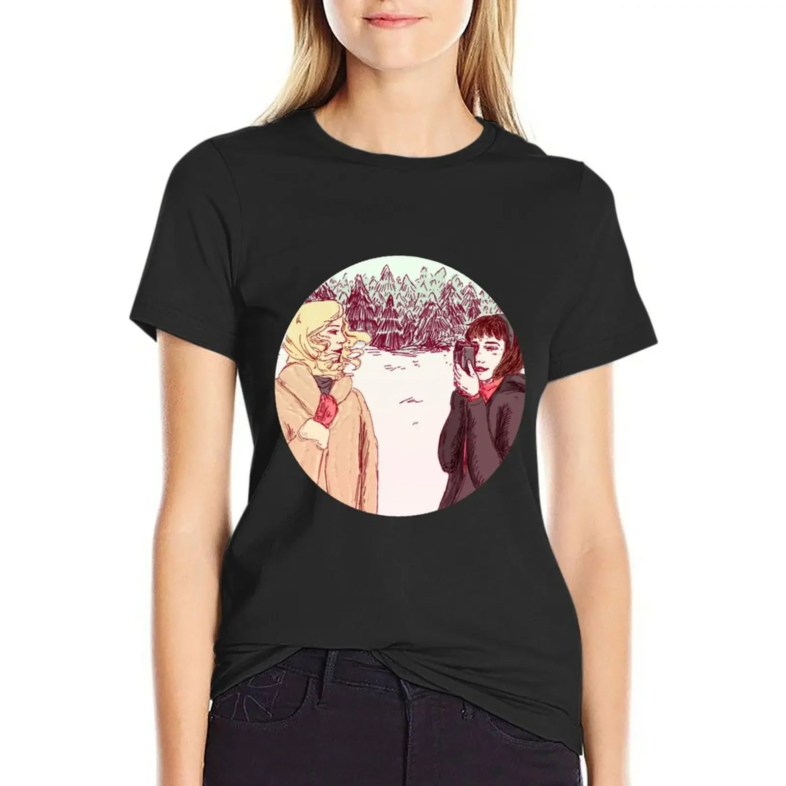 

carol T-Shirt tops kawaii clothes aesthetic clothes vintage Women tops