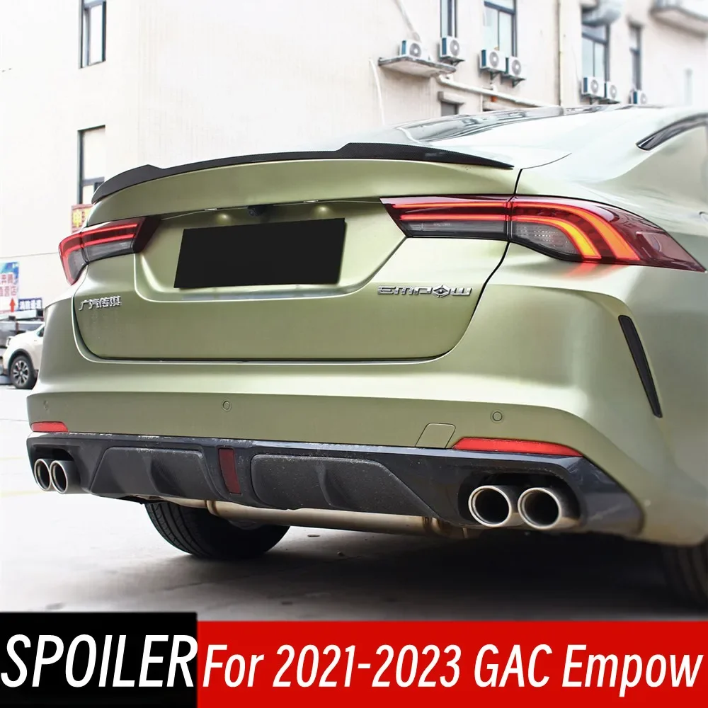 For 2021 2022 2023 GAC Empow Body Kit Car Rear Trunk Lid Duck Lip Spoiler Wings ABS Black Carbon Styling Tuning Accessories Part