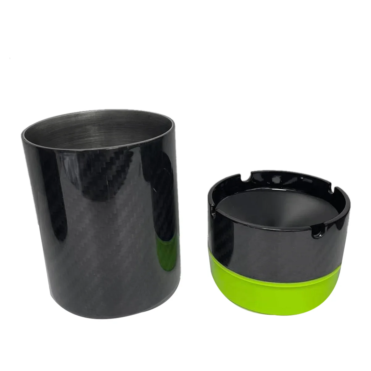 Car Carbon Fiber Ashtray Portable Car Ashtray with Cover DetachableInner Car Ashtray Mini Car Trash Can