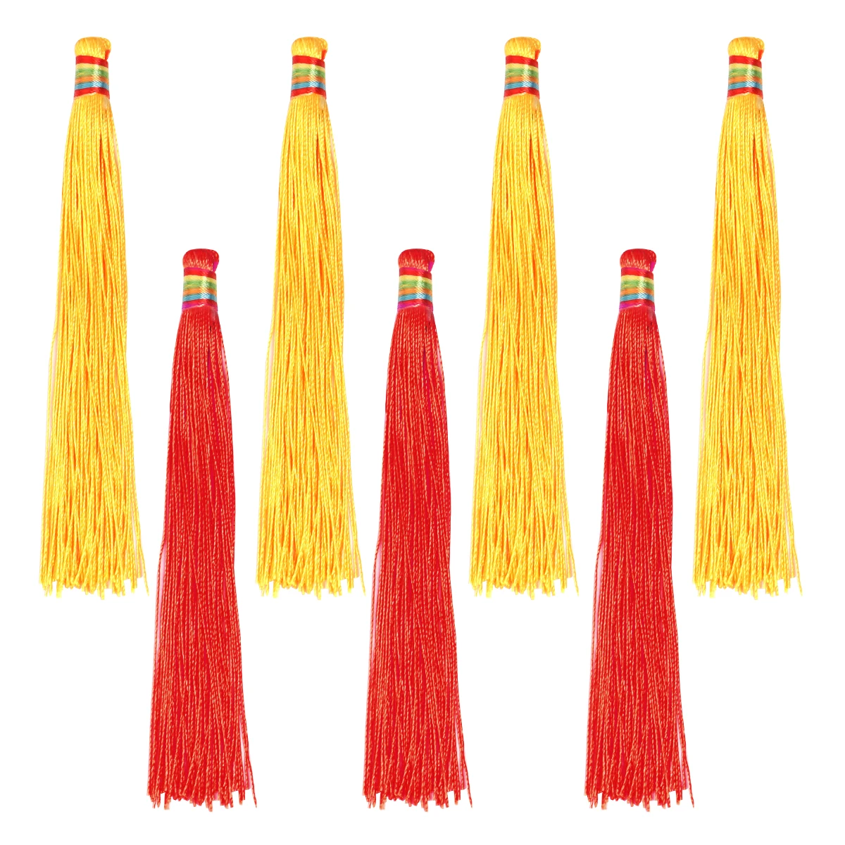 10 pezzi nodo cinese nappa di seta ciondoli con frange multicolori Festival di primavera Oranments festivi per tende fai da te accessori per la casa