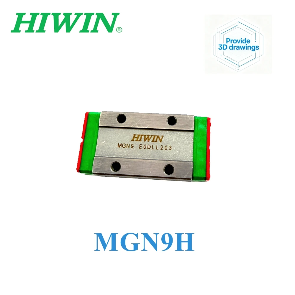 NEW HIWIN Original MGN9H Linear Guide Rail Set 50-550mm 1PCS MGN9 Linear Rail + 1PCS MGN9H Slider Block for CNC 3D Printer Parts