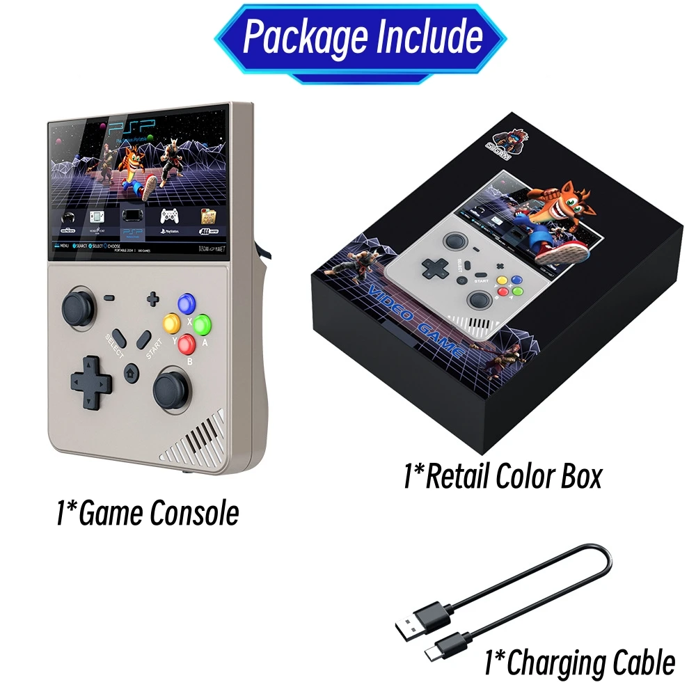 30000 Free Games R43 Pro Portable Game Console M18 Mini Handheld Game Player Open Source 4.3 Inch HD Screen For PSP/PS1/MAME