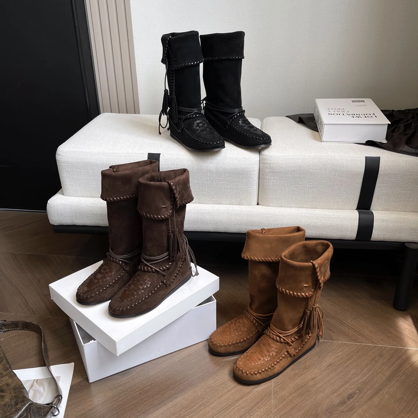 

Женские ботинки в стиле вестерн, 2024, модная женская обувь до щиколотки, осенняя дизайнерская модная готическая обувь «Челси», мягкие туфли с круглым носком