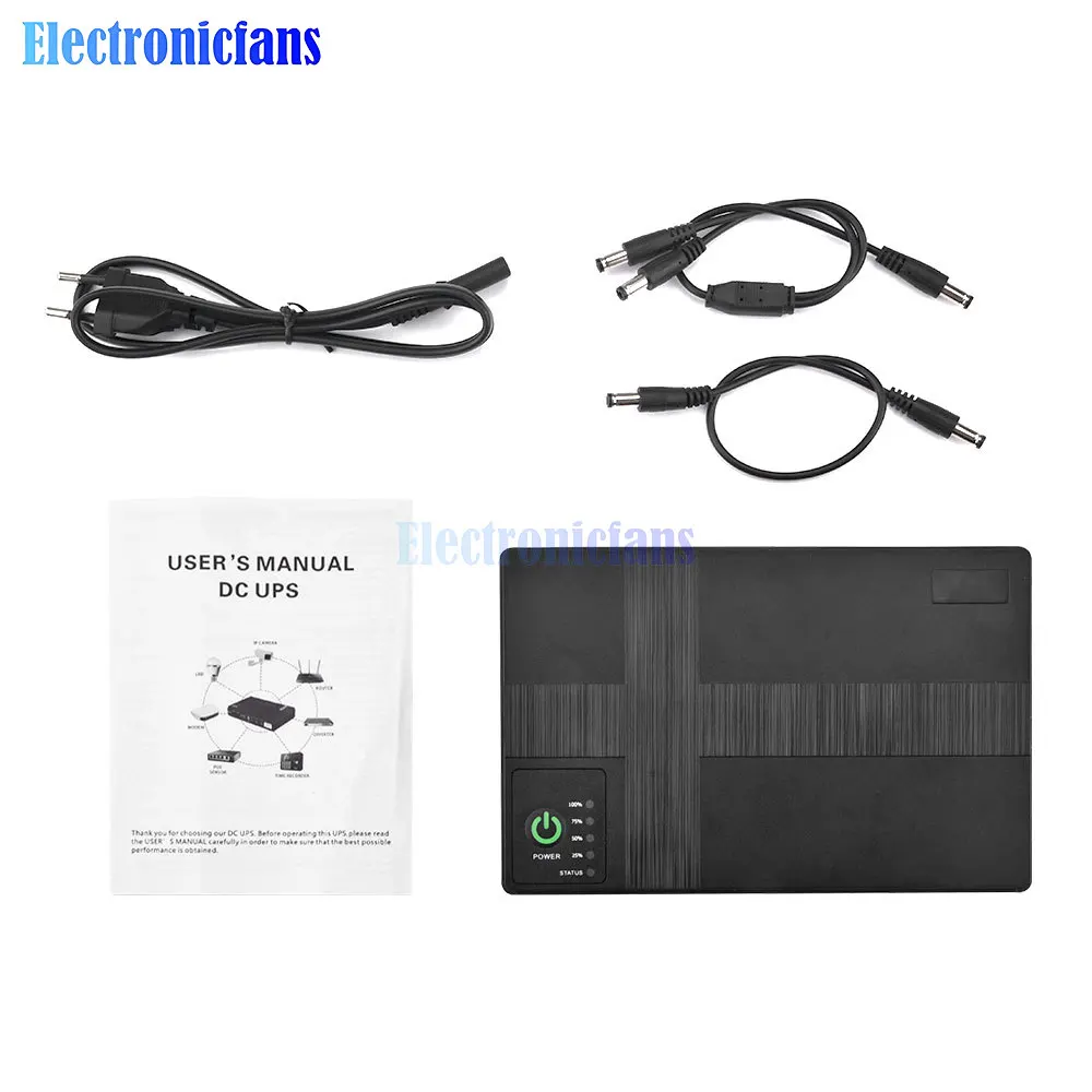 Mini UPS Uninterrupted Power Supply 10400mAh Lithium ion Backup Battery with DC 12V/9V/5V Output for Wireless Router