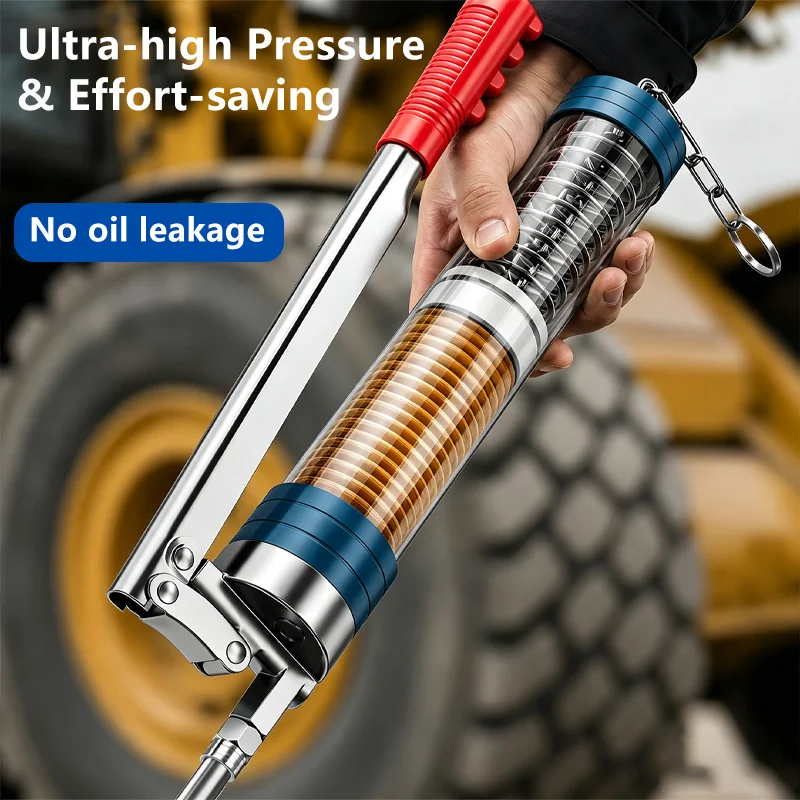 Clear Tube Grease Gun Hand Tool For Grease Cartridge Tube Lubrication Pump For Machine Tool Spindle Bearing CNC Repair Job