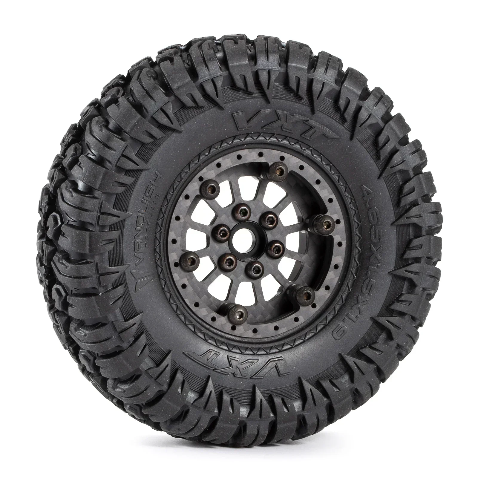 Ultra Lightweight Carbon Aluminum 1.9 Beadlock Wheels Adjustable Offset for 1/10 RC Crawler SCX10 Capra TRX4 VS4-10 H10 OPTIC