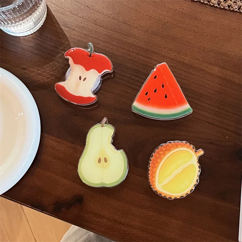 Urocze letnie etui na telefon z motywem gruszki, arbuzu i owoców, podpórka do iPhone'a 17 Pro, Samsunga, kawaii składany uchwyt, kieszonka na telefon.