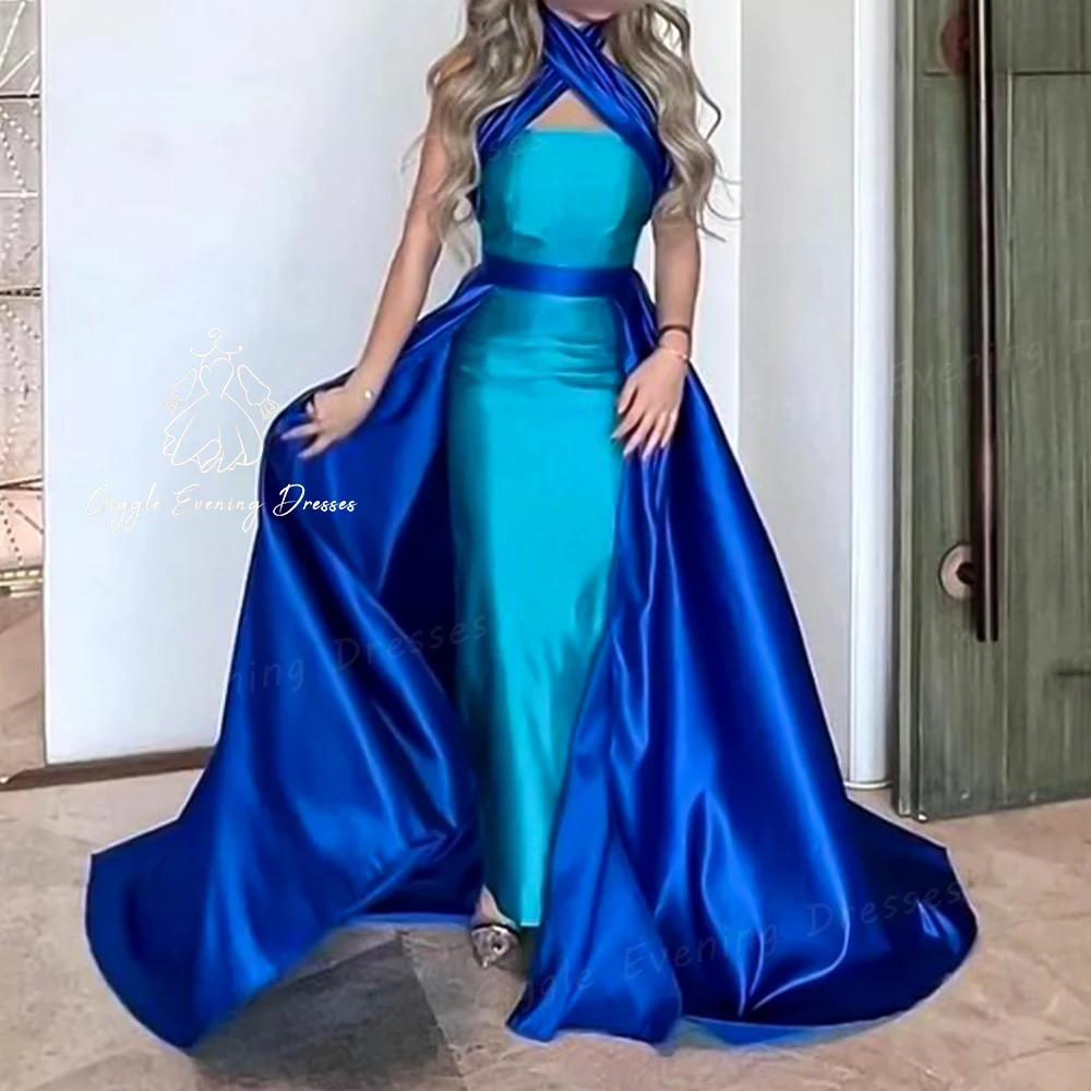 Giggle Halter Straight Evening dress for women Satin Close-Fitting Floor Length Formal Occasions elegant party dresses 2024