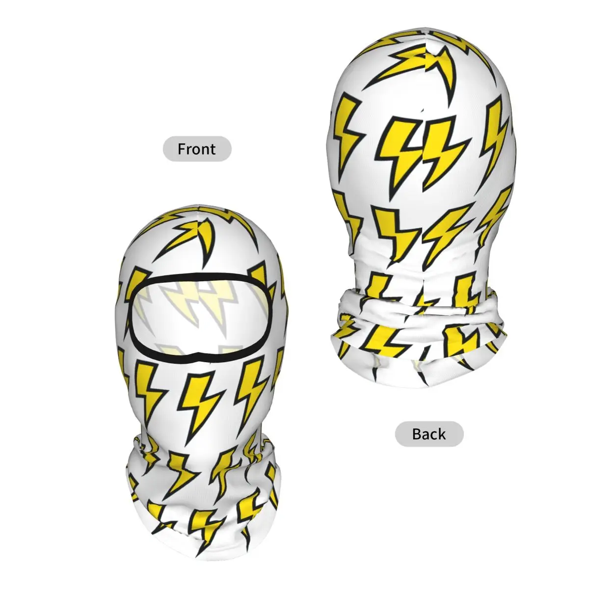 Yellow Lightning Bolts With Bright Blue Background Breathable Thin Balaclava Full Face Mask Sun Protection Neck Gaiter