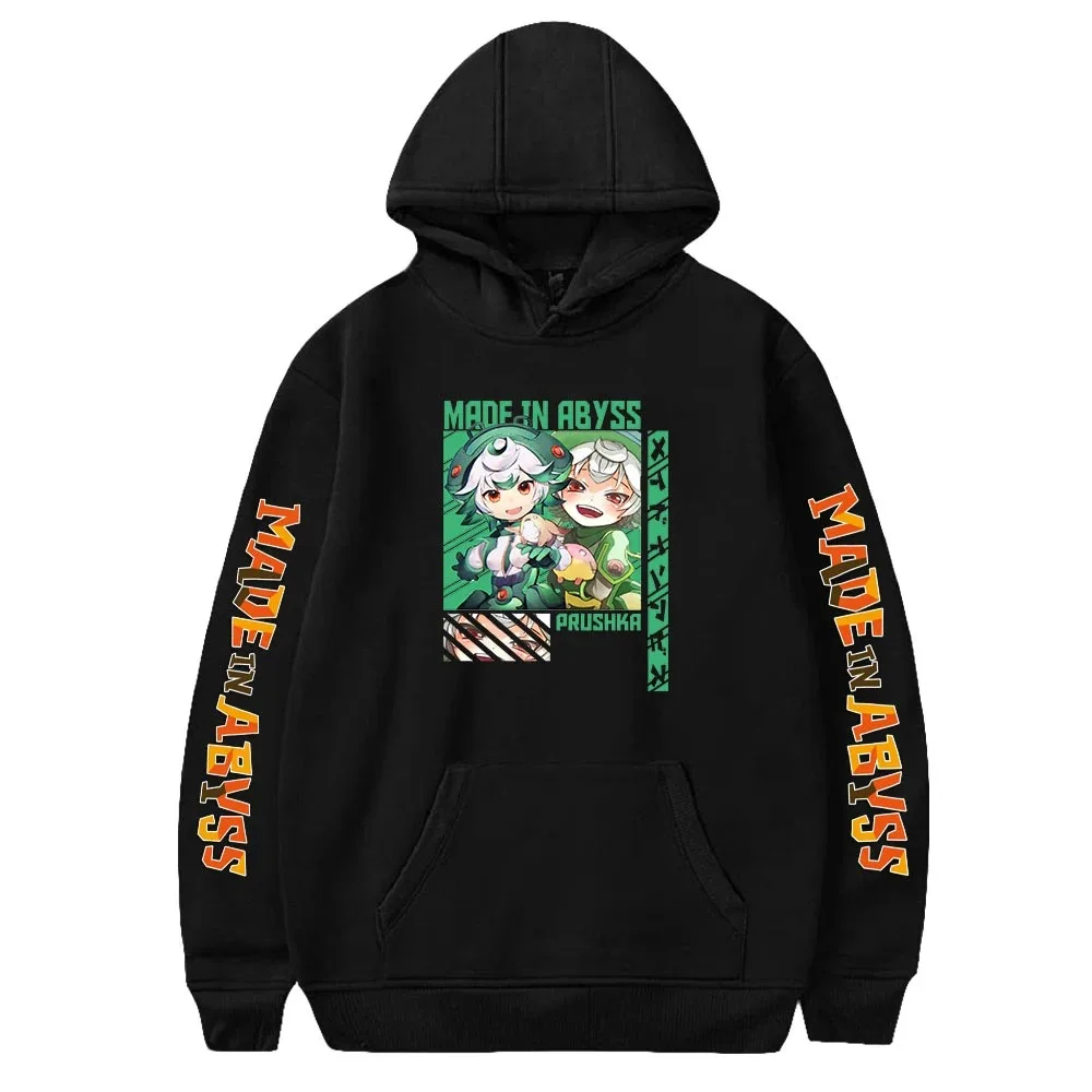 Feito em abyss hoodies das mulheres dos homens manga longa pulôver com capuz camisolas unisex casual streetwear anime roupas2024