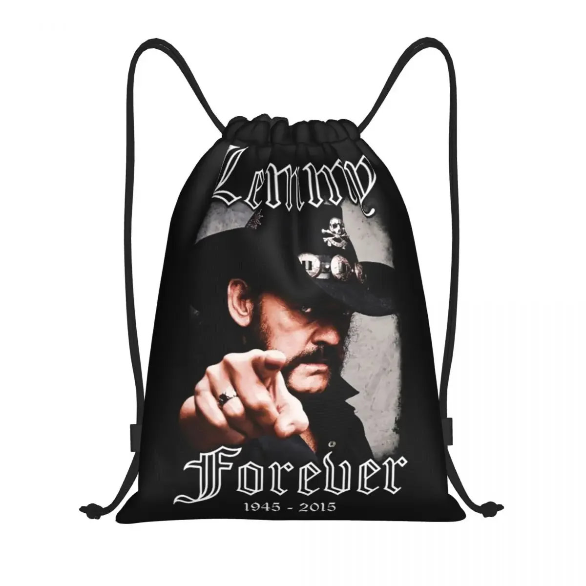 

Rock Singer Lemmys Drawstring Bag Shopping Yoga Backpacks Women Men British Rock Music Producer And Actor Sports Gym Sackpack