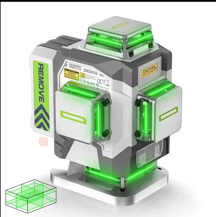 2025 Premium ProductsHuepar 2024 new design 4D 16lines green beam laser level ZK04CG