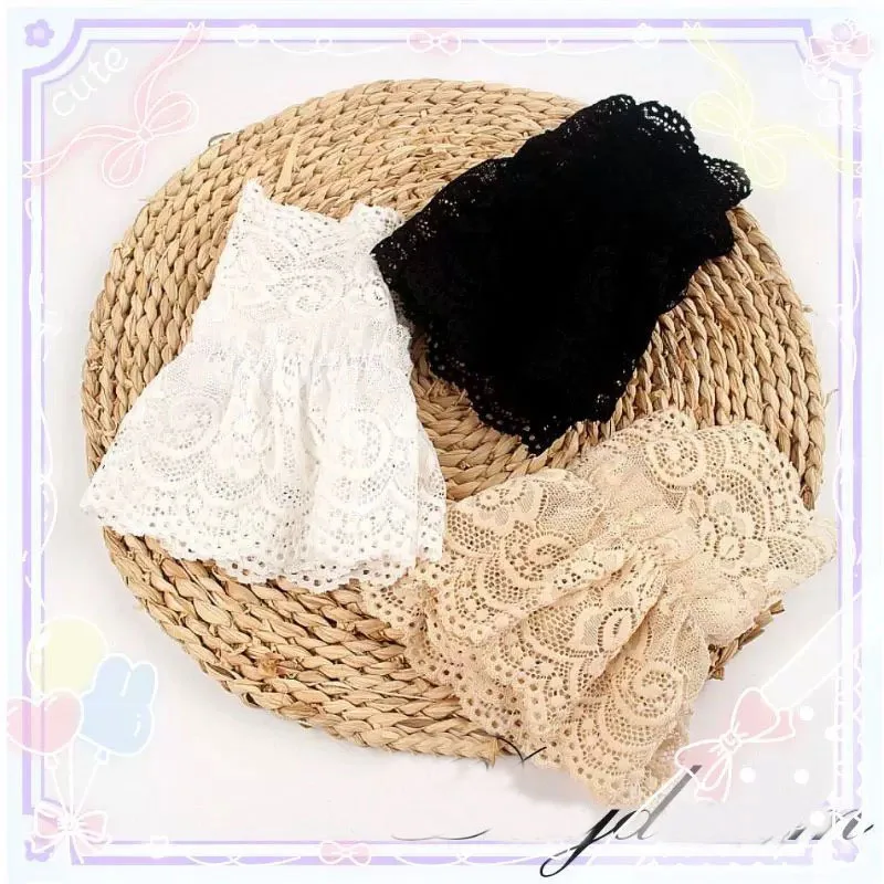 Lace Fake Sleeves Lace Cuffs Women's Wrist Covers Elastic Elastic Apparel Decorative Sleeves Wrist Horn Cuffs