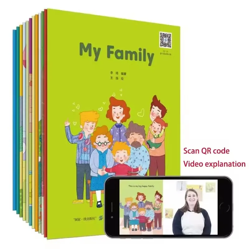 12pcs/Set Children's English Picture Storybooks Set Cognitive Enlightenment Early Learning Bedtime Tales Educational