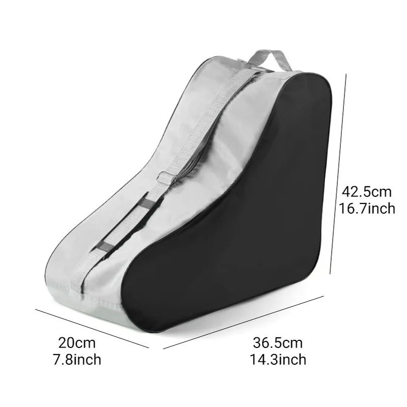 Roller skates handbag, large universal roller skates set bag, color-blocking waterproof roller skates backpack