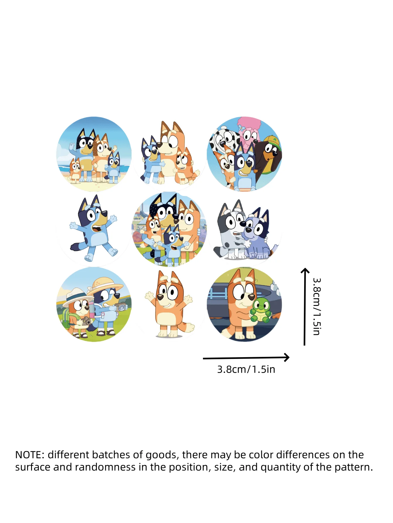 45/90 Pezzi Adesivi Decorativi Blu Bluey, Scatola Sorpresa Bingo, Sacchetto Regalo per Festa di Compleanno, Adesivi Sigillanti Autoadesivi