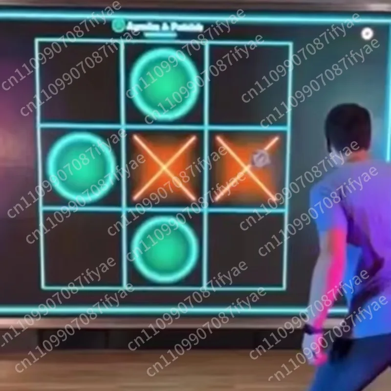 indoor funny interactive projection game system 0.3 milliseconds instant response interactive digital tic-tac-toe football