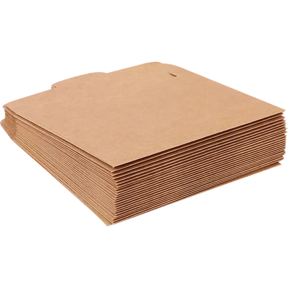 50pcs Kraft Paper CD Bag Multi Function File Envelope Pouches Strong Brown Paper Reusable Gift Wrapping Ideal For Cards