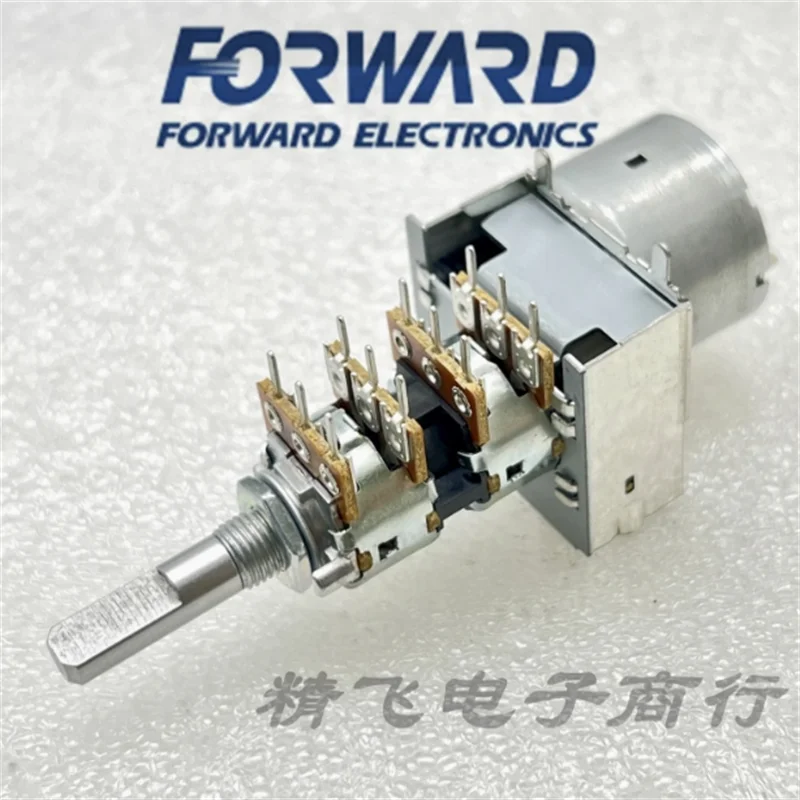

5 PCS Taiwan Fuhua RD163 motor potentiometer quad A50K × 4 power amplifier potentiometer 12 pin shaft length 25mm