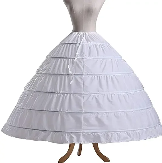 New Spring Design Women's 6 Hoops Petticoat Skirt for Party Wedding Crinoline Slip Underskirt