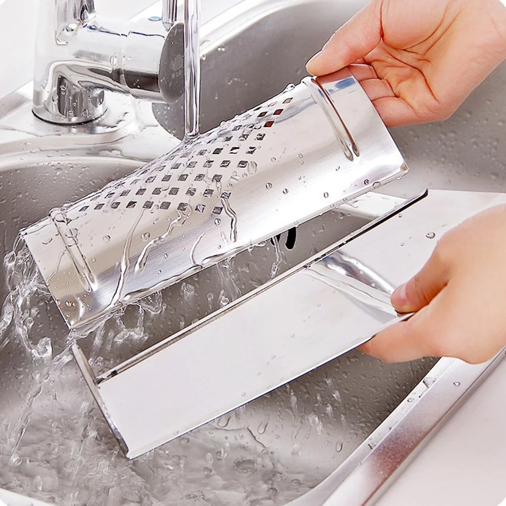 

Kitchen Utensil Holder Stainless Steel Cutlery Drainer Contemporary Look Decorative Long Term Use Ice Scoop Container