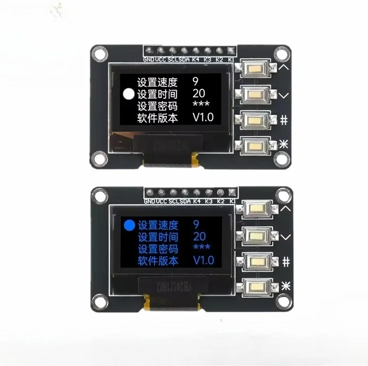 0.96 Inch IIC OLED Display Module 4-Key Matrix Keyboard SSD1306 SSD1315 for DIY